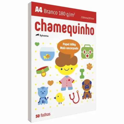 Papel Sulfite A4 180 g/m² 60 kg Branco Chamex - 50FL