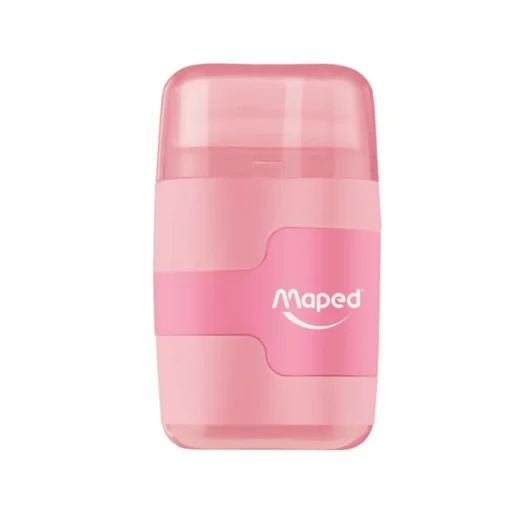 Apontador Com Borracha Maped Connect Pastel 2 Furos
