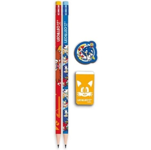 Kit Escolar Sonic HB com 04 Peças Blister - Leonora - Image 2