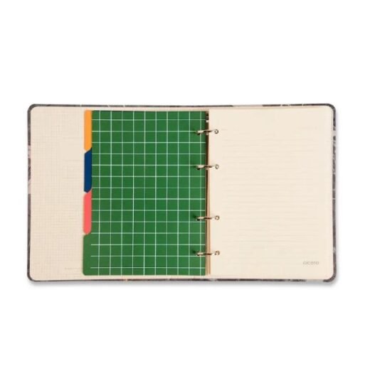 Caderno Argolado Criativo Cicero Office Duo Classic A5 Verde Oliva Com 80 Folhas - Image 5