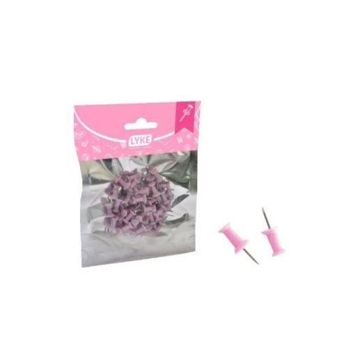 Alfinete para Mapa 6mm Taça Rosa Pastel 50 Unidades Lyke